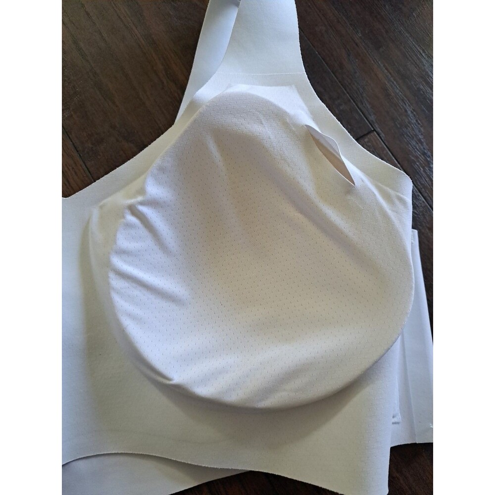 Honeylove V-Neck Soft Flex White Bra 3X Wireless Back Smoothing Comfort Shaping - Picture 9 of 13